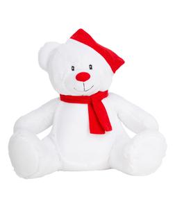 Mumbles MM573 - Zipped Christmas cuddly toy bear White / Red