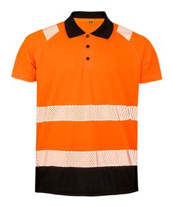 Result R501X - Recycled safety polo shirt Orange / Black