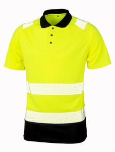 Result R501X - Recyceltes Sicherheits-Polohemd Yellow / Black