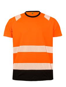 Result R502X - T-shirt de sécurité recyclé Orange / Black
