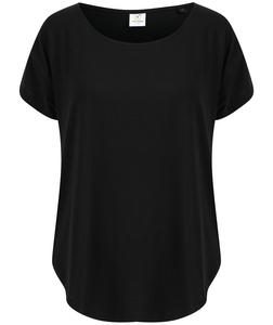 TOMBO TL527 - T-shirt col échancré Black