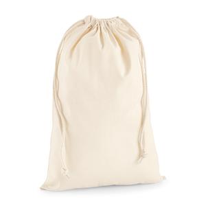 Westford Mill W216 - Drawstring carry handle bag in premium cotton
