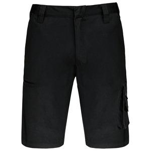 WK. Designed To Work WK763 - Multi pocket workwear Bermuda shorts Black