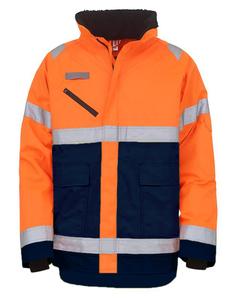Yoko YHVP309 - Hi-Vis Fontaine Storm jacket Hi Vis Orange/Navy