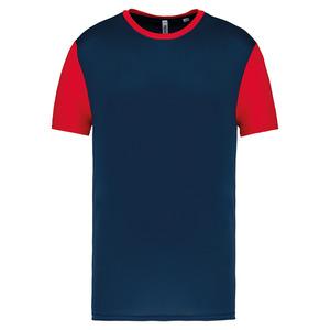 PROACT PA4024 - Maillot manches courtes bicolore enfant Sporty Navy / Sporty Red