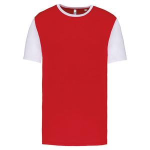 PROACT PA4024 - Maillot manches courtes bicolore enfant Sporty Red / White
