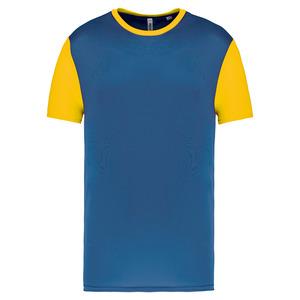 PROACT PA4024 - Children's Bicolour short-sleeved t-shirt Sporty Royal Blue / Sporty Yellow
