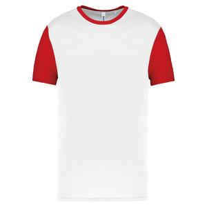 PROACT PA4024 - Maillot manches courtes bicolore enfant White / Sporty Red