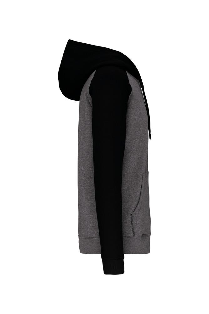 PROACT PA380 - Veste molleton zippée capuche bicolore unisexe