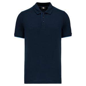 WK. Designed To Work WK270 - Polo DayToDay contrasté manches courtes homme Navy / Light Royal Blue
