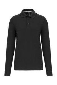 WK. Designed To Work WK276 - Polo manches longues homme Dark Grey
