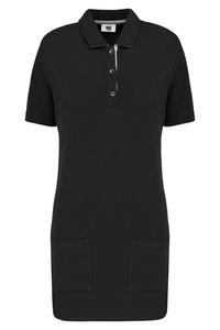 WK. Designed To Work WK209 - Langes Polohemd mit kurzen Ärmeln für Damen Black / Oxford grey