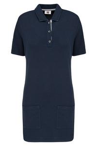 WK. Designed To Work WK209 - Langes Polohemd mit kurzen Ärmeln für Damen Navy / Oxford Grey