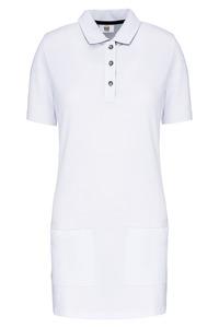 WK. Designed To Work WK209 - Langes Polohemd mit kurzen Ärmeln für Damen Weiß / Navy