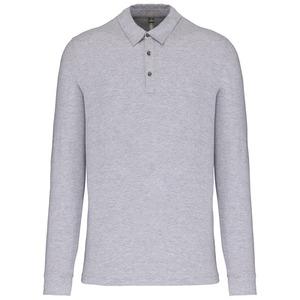 Kariban K264 - Men's long sleeved jersey polo shirt Oxford Grey