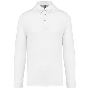 Kariban K264 - Men's long sleeved jersey polo shirt White