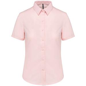 Kariban K536 - Pflegeleicht Damen Kurzarm Oxford Bluse Oxford Pale Pink