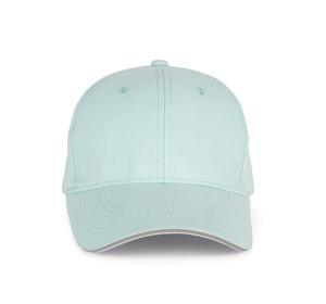 K-up KP011 - ORLANDO - MEN'S 6 PANEL CAP Ice Mint / Light Grey