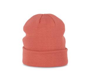 K-up KP031 - KNITTED TURNUP BEANIE True Coral