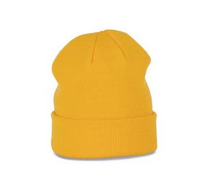 K-up KP031 - KNITTED TURNUP BEANIE Yellow