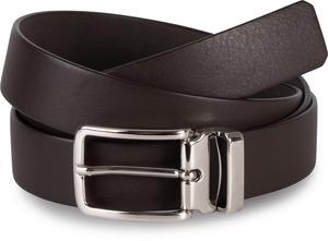 K-up KP807 - Classic belt in full grain leather - 30 mm Dark Brown