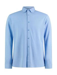 Kustom Kit KK143 - Tailored Fit Superwash® 60º Pique Shirt Light Heather Blue