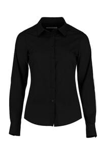 Kustom Kit KK242 - Women's Tailored Fit Poplin Shirt Black