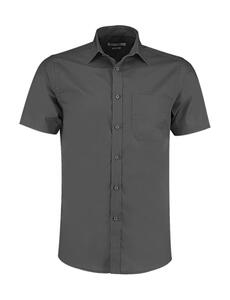 Kustom Kit KK141 - Tailored Fit Poplin Shirt SSL Graphite