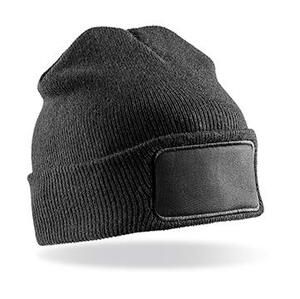 Result Winter Essentials RC027X - Double Knit Printers Beanie Black