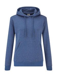 Fruit of the Loom 62-038-0 - Lady Fit Hooded Sweat Heather Royal