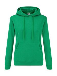 Fruit of the Loom 62-038-0 - Lady Fit Hooded Sweat Heather Green