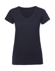 Russell Europe R-166F-0 - Ladies V-Neck HD Tee French Navy