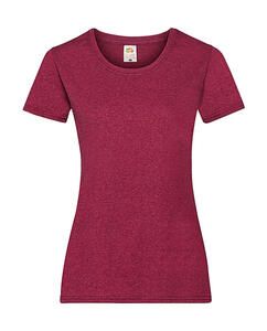 Fruit of the Loom 61-372-0 - Damen Valueweight T-Shirt Heather Red