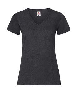 Fruit of the Loom 61-398-0 - Lady-Fit Valueweight V-neck T Dark Heather Grey
