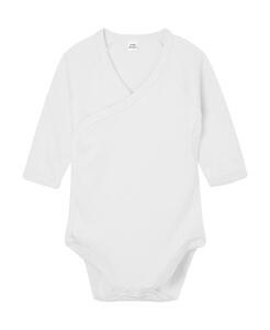 Babybugz BZ60 - Baby Long Sleeve Kimono Bodysuit White