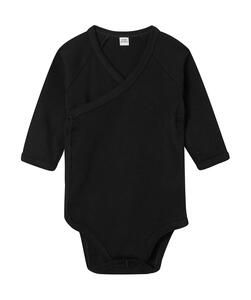 Babybugz BZ60 - Baby Long Sleeve Kimono Bodysuit Black