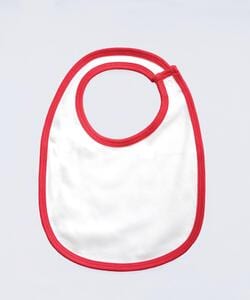 Babybugz BZ59 - Single Layer Bib White/Red