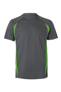 Velilla 105501 - TWO-TONE TECHNICAL T-SHIRT GREY/LIME GREEN