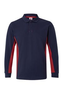 Velilla 105514 - LS TWO-TONE POLO Navy Blue/Red
