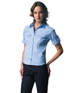 Russell Collection RU918F - Ladies Roll Sleeve Shirt -3/4 Sleeve