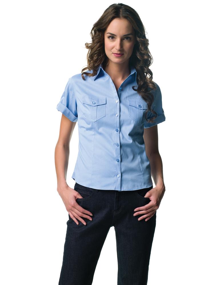Russell Collection RU919F - Ladies' Roll Sleeve Shirt - Short Sleeve