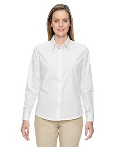 Ash City North End 77044 - Align Ladies Wrinkle Resistant Cotton Blend Dobby Vertical Striped Shirt