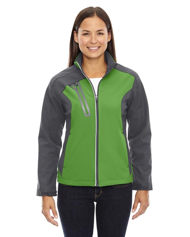 Ash City North End 78176 - Terrain Ladies' Color-Block Soft Shell With Embossed Print  