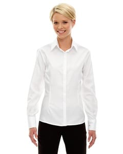 Ash City North End 78689 - Refine Ladies Blue Wrinkle Free 2-Ply 80s Cotton Royal Oxford Dobby Taped Shirts  