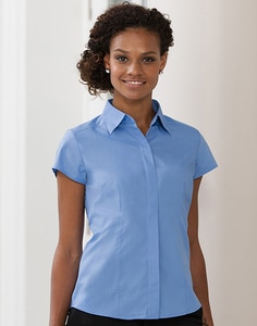 Russell Collection R-925F-0 - Camisa Mulher R925F Popeline M. Curta Pequena