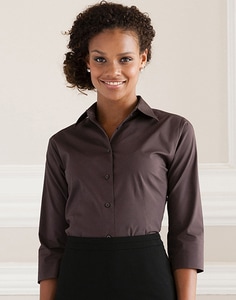 Russell Collection R-946F-0 - Körperbetonte Stretch-Bluse mit 3/4 Arm 