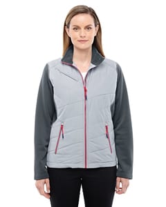 Ash City North End Sport Red 78809 - Ladies Quantum Interactive Hybrid Insulated Jacket