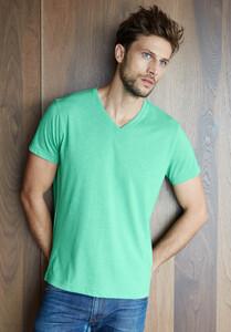 Kariban K367 - V-neck short sleeve melange t-shirt