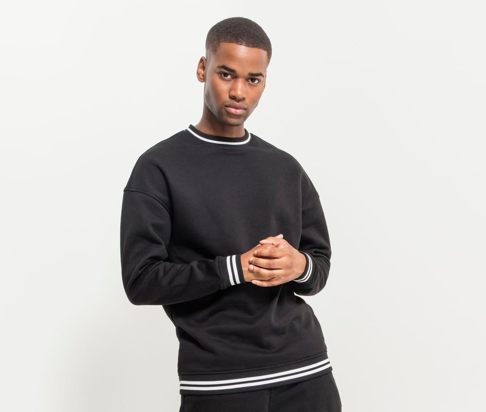 Build Your Brand BY104 - Sweat contrasting stripes