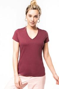 Kariban K396 - Ladies’ organic cotton V-neck T-shirt